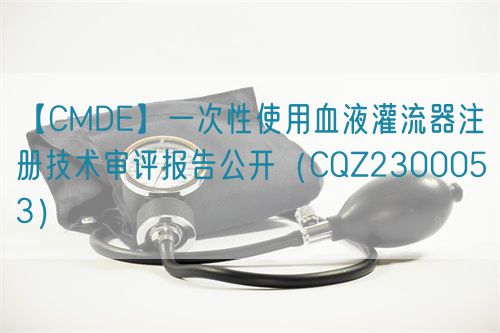 【CMDE】一次性使用血液灌流器注冊(cè)技術(shù)審評(píng)報(bào)告公開（CQZ2300053）(圖1)