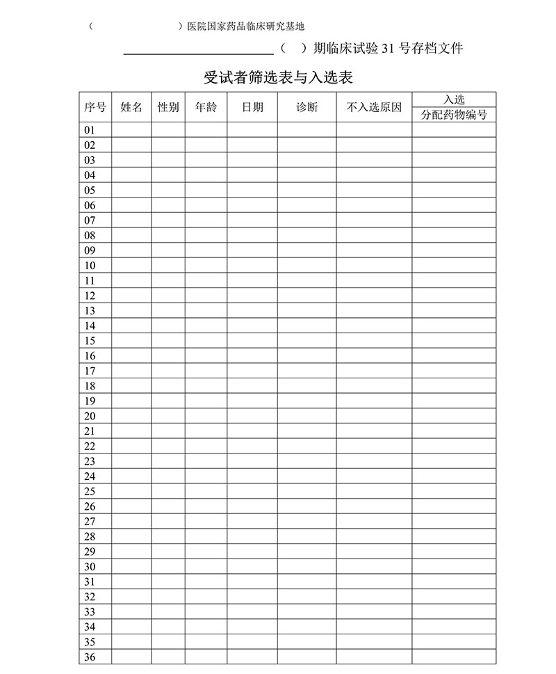 臨床試驗各文件表格模板（含PDF和word免費下載）(圖7)